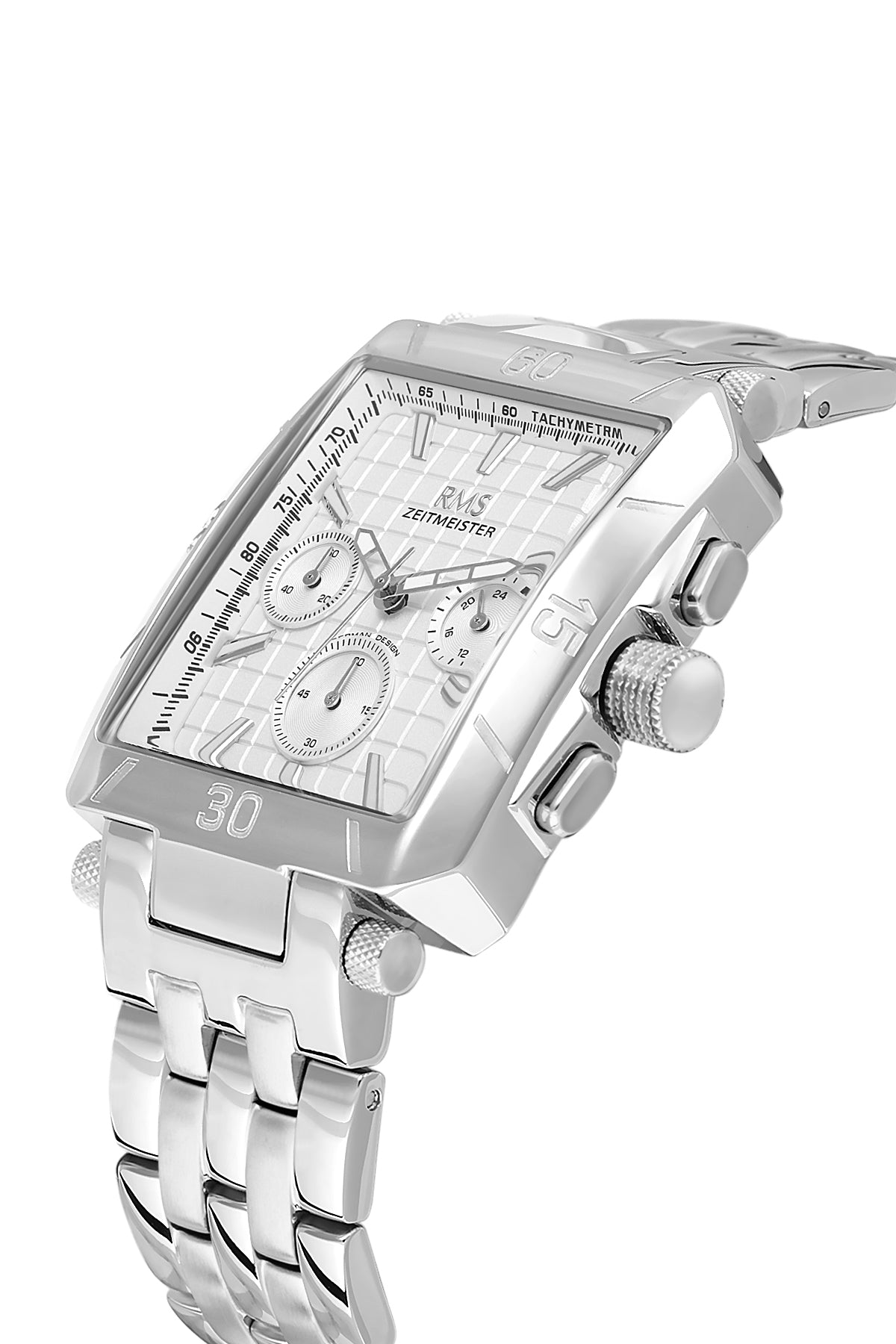 RMS Men's Silver Dial Silver Stainless Steel Watch - RMS.1.AG2054.01 - 3