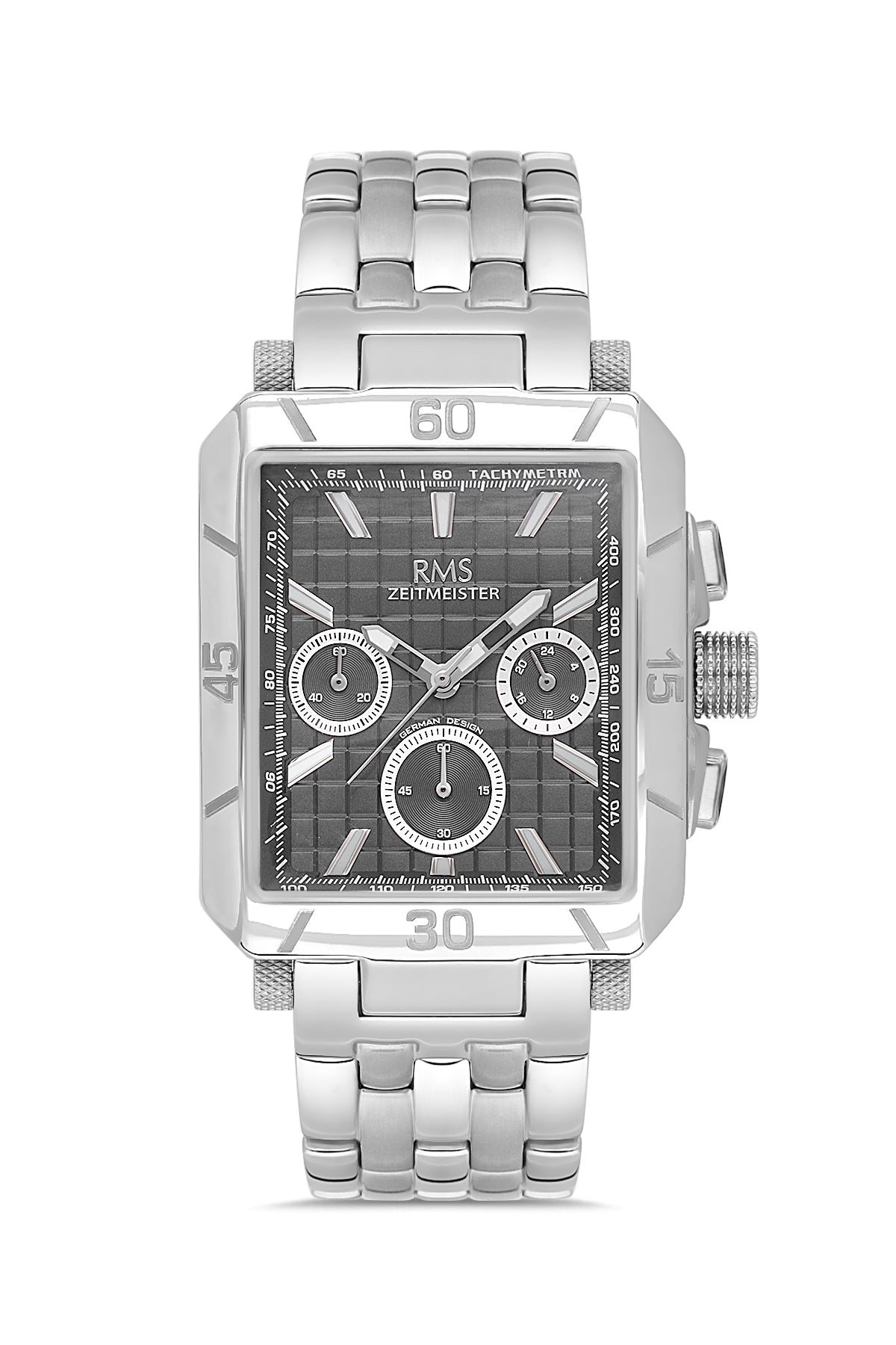 RMS Men's Gray Dial Silver Stainless Steel Watch - RMS.1.AG2054.05