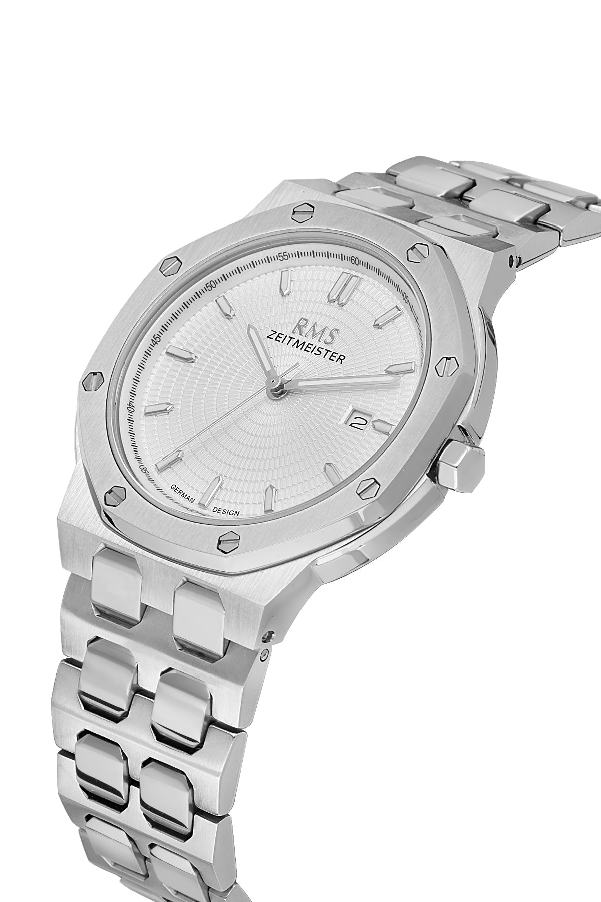 RMS Men's Silver Dial Silver Stainless Steel Watch - RMS.1.AG2052.01 - 3