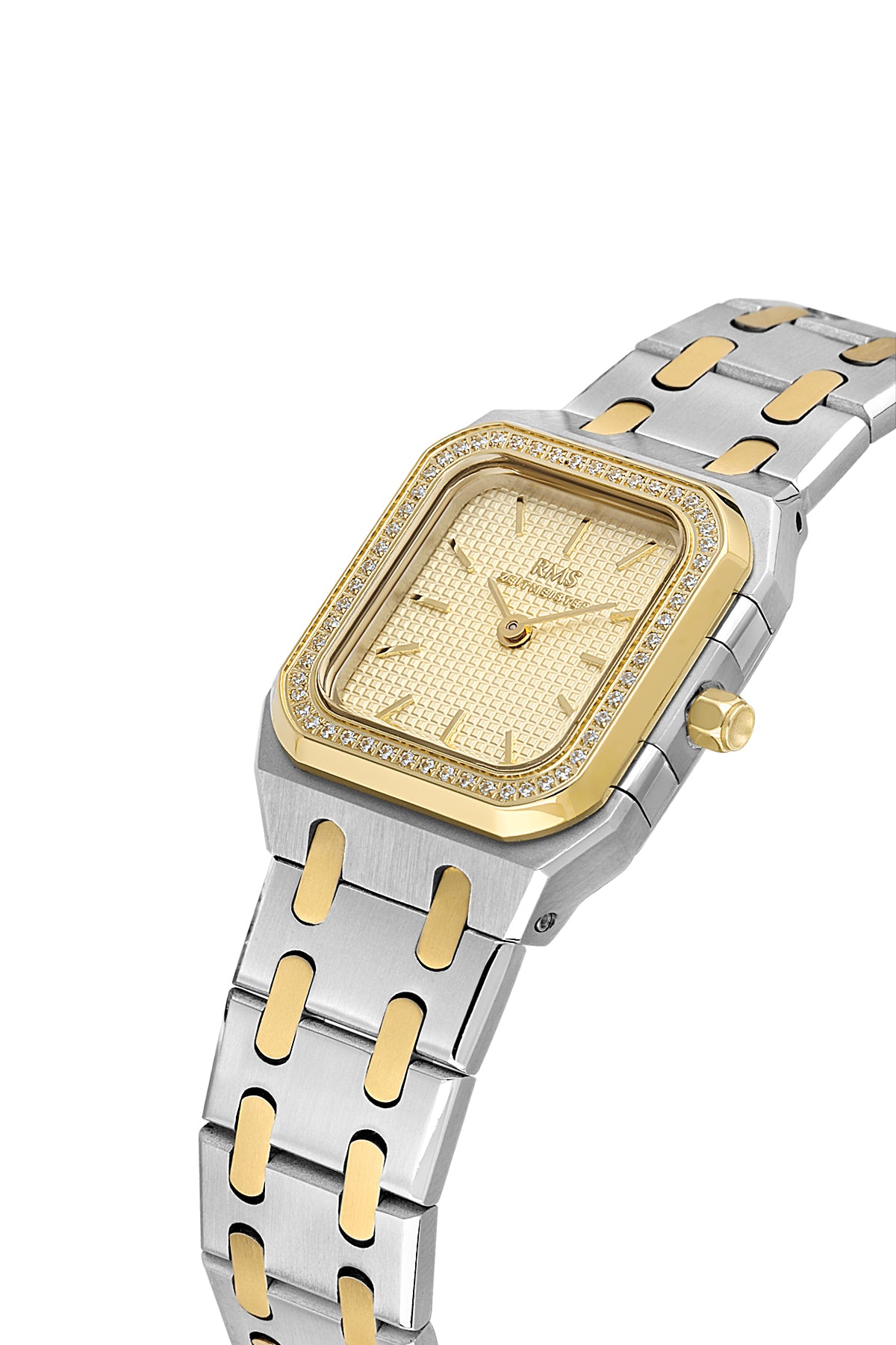 RMS Zeitmeister RMS.1.AG1581.04 women's watch with gold dial, two-tone case and stainless steel bracelet – view 4