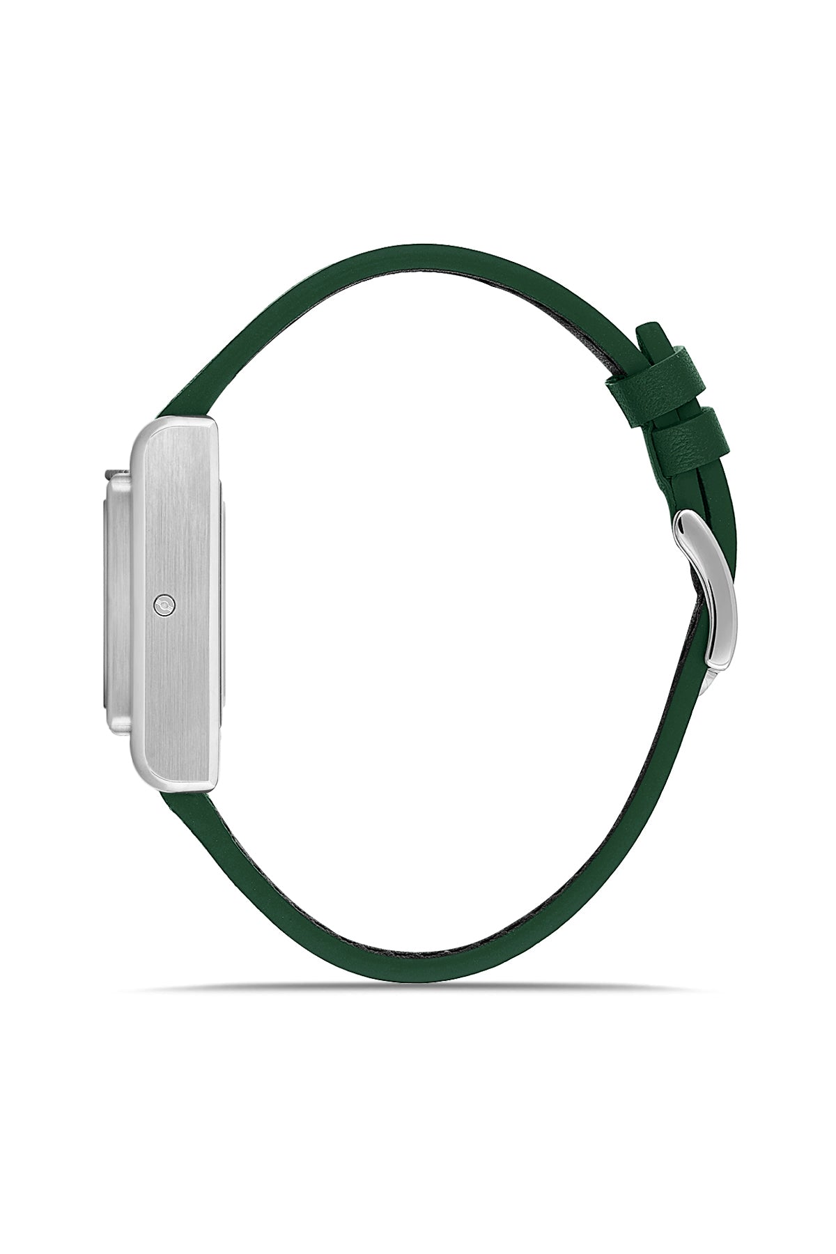 RMS Men's Green Dial Silver Leather Watch - RMS.1.AG1644.04