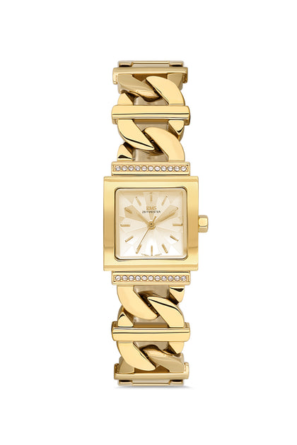 RMS Zeitmeister Gold Dial Gold Plated Women's Watch - Stainless Steel Bracelet - RMS.1.AG2055.05