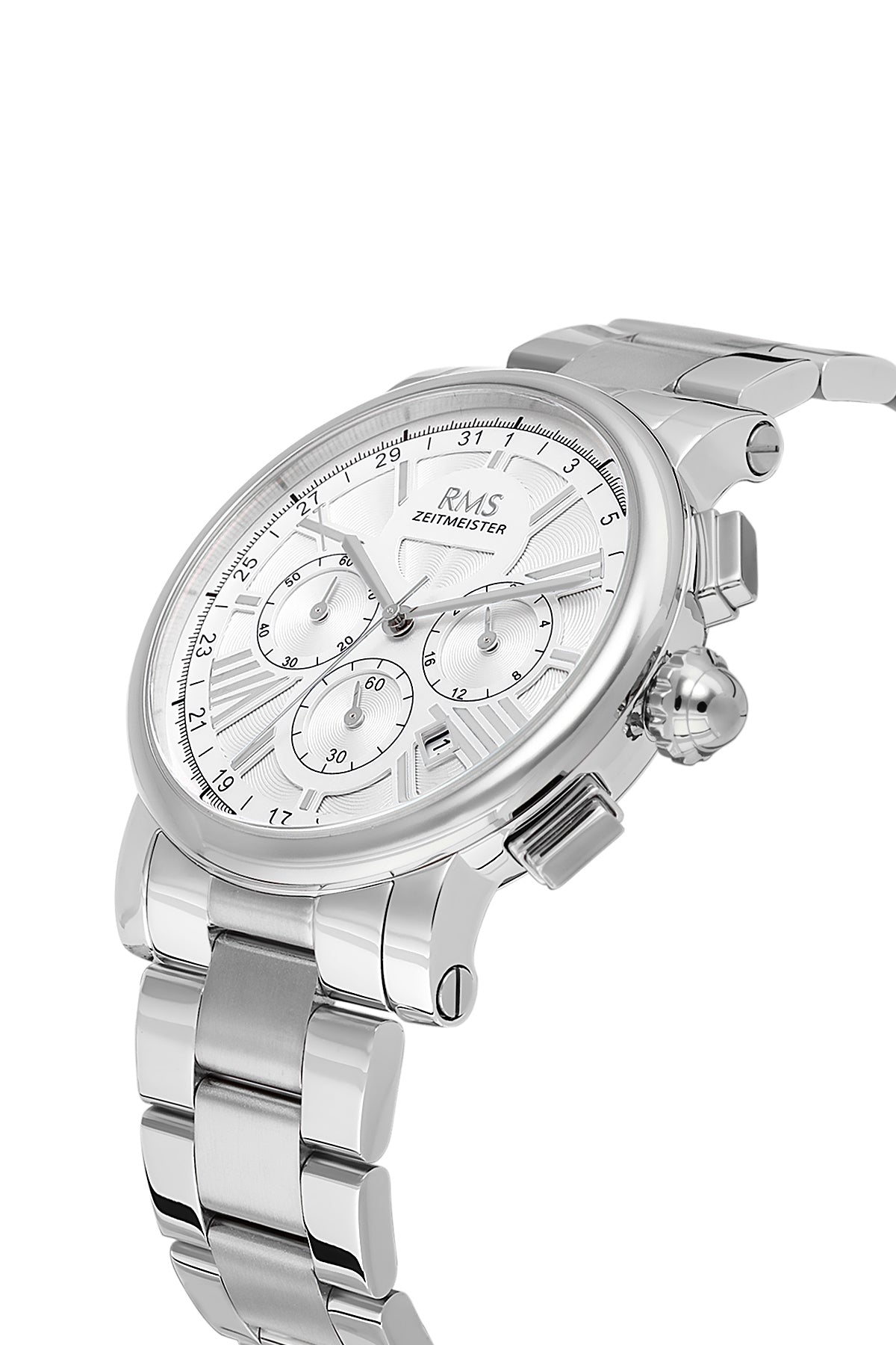 RMS Men's Silver Dial Silver Stainless Steel Watch - RMS.1.AG2058.01 - 3