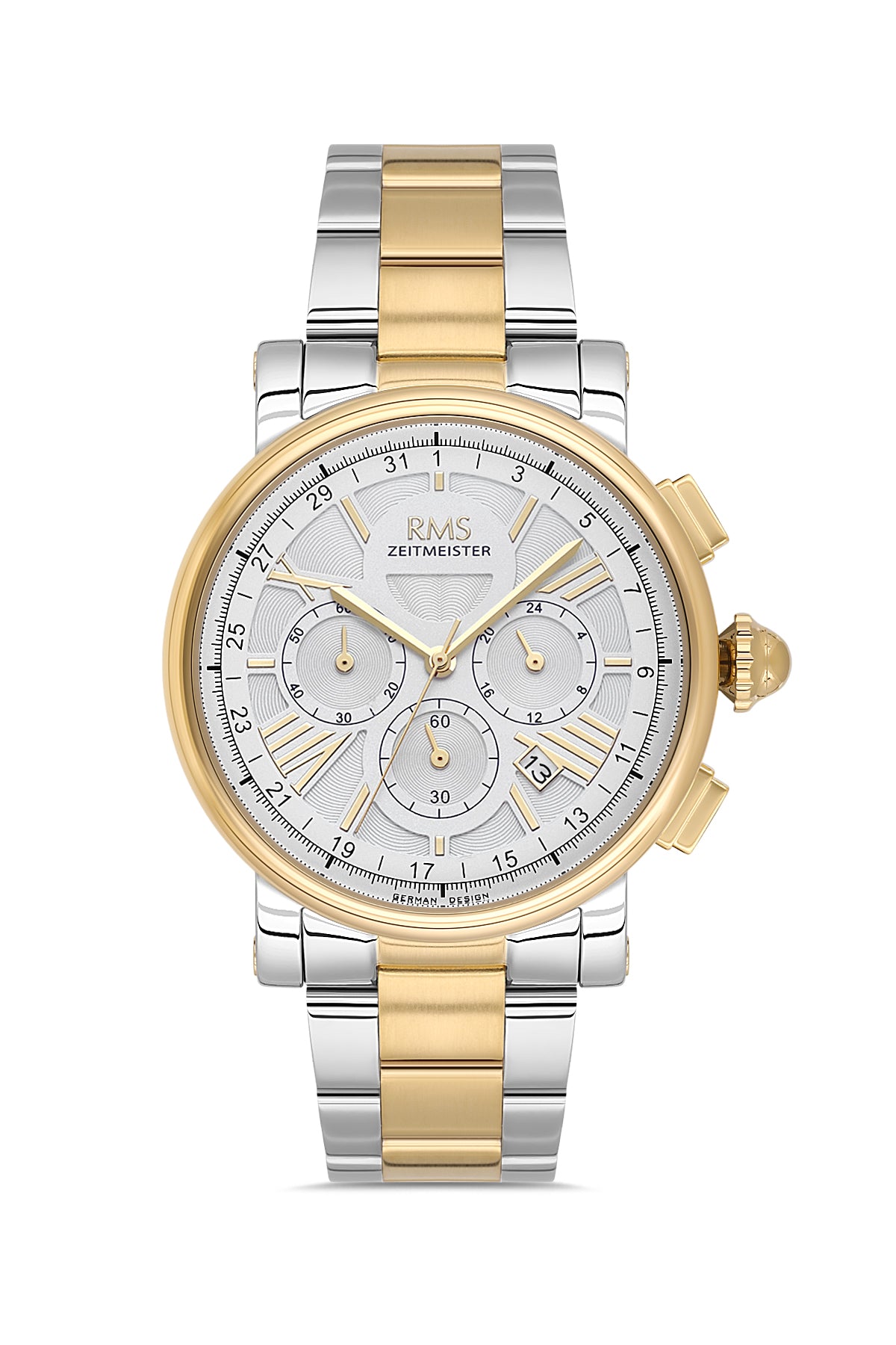 RMS Men's Silver Dial Gold & Silver Stainless Steel Watch - RMS.1.AG2058.06
