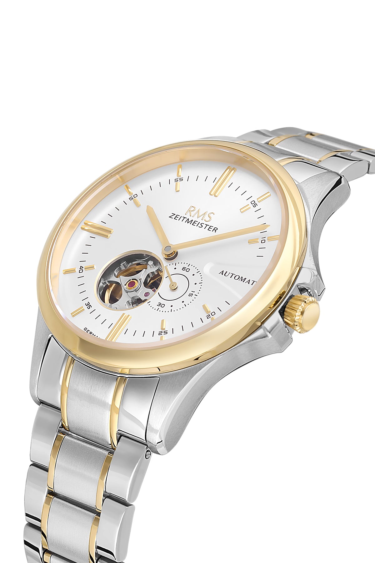 RMS Men's Silver Dial Gold & Silver Stainless Steel Watch - RMS.1.AG2076.05
