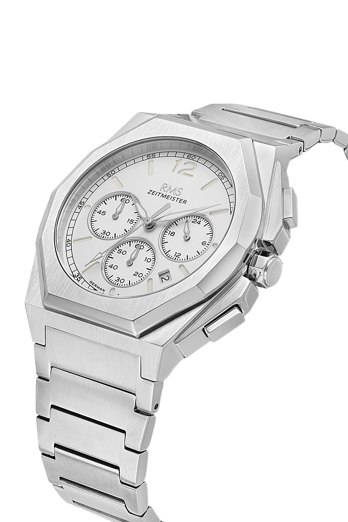 RMS Men's Silver Dial Silver Chronograph Stainless Steel Watch - RMS.1.AG2096.10 - 3
