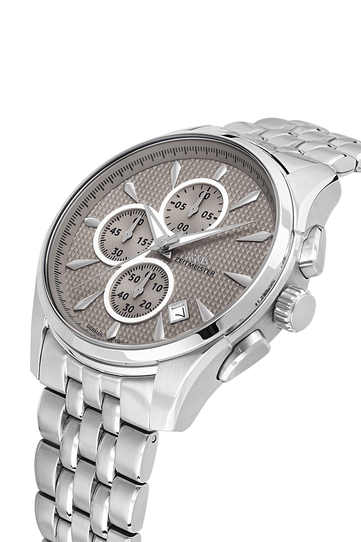 RMS Men's Gray Dial Silver Stainless Steel Watch - RMS.1.AG2111.115