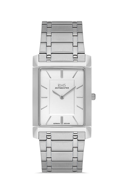 RMS Zeitmeister Silver Dial Silver Plated Men's Watch - Stainless Steel Bracelet - RMS.1.AG2120.10
