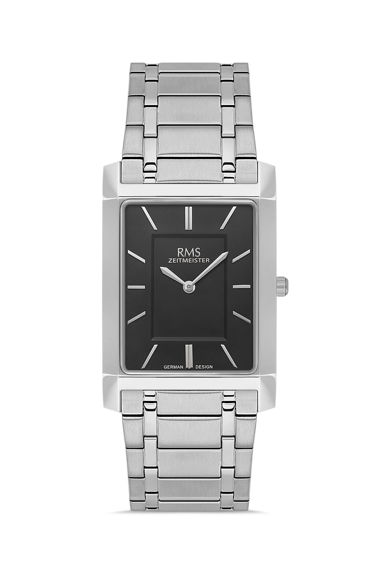 RMS Men's Black Dial Silver Stainless Steel Watch - RMS.1.AG2120.12