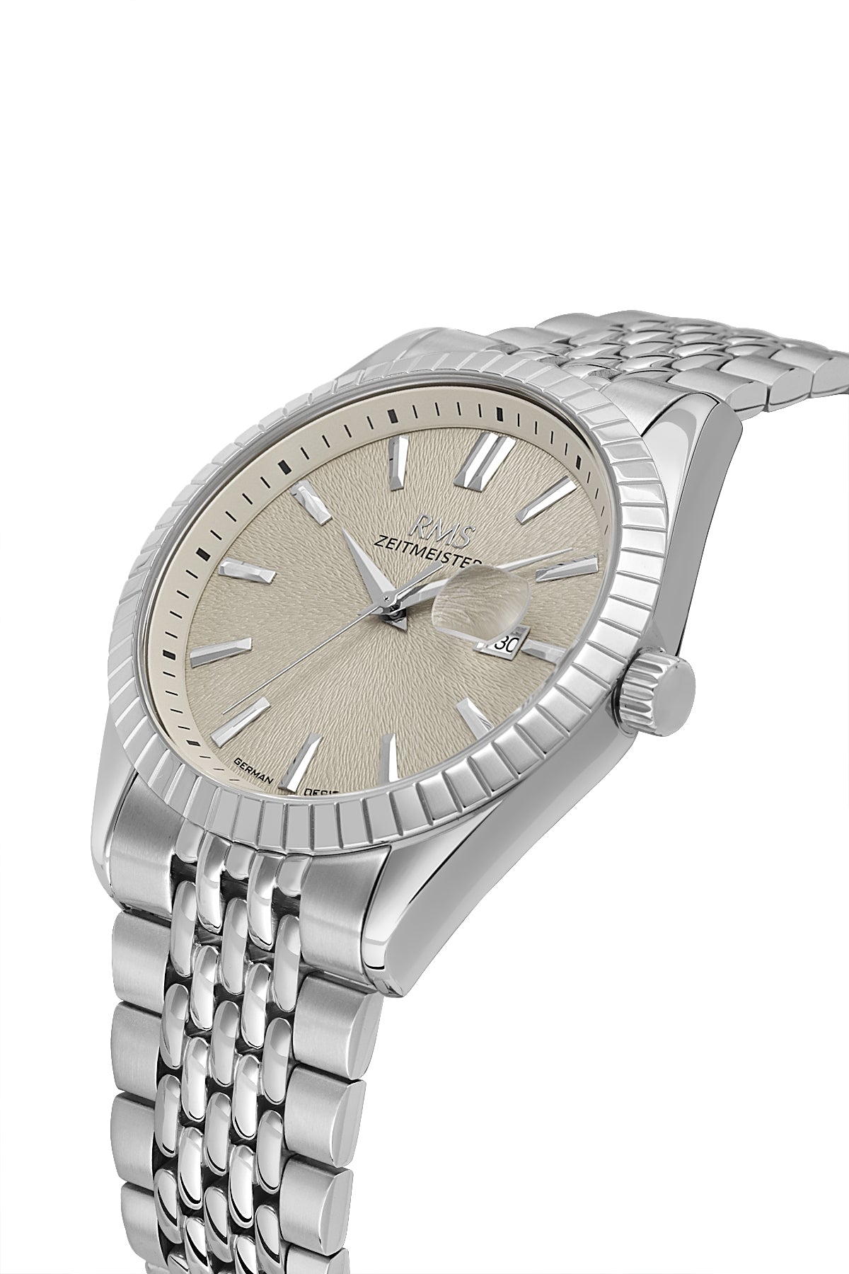 RMS Men's Gray Dial Silver Calendar Stainless Steel Watch - RMS.1.AG2125.115 - 3