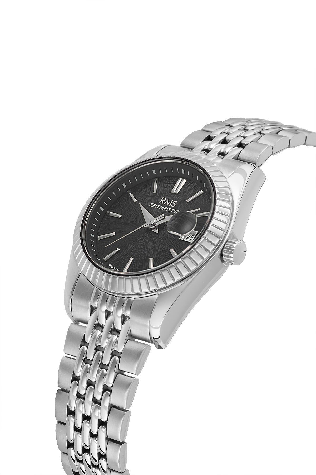 RMS Women's Black Dial Silver Stainless Steel Watch - RMS.1.AG2126.12 - 3
