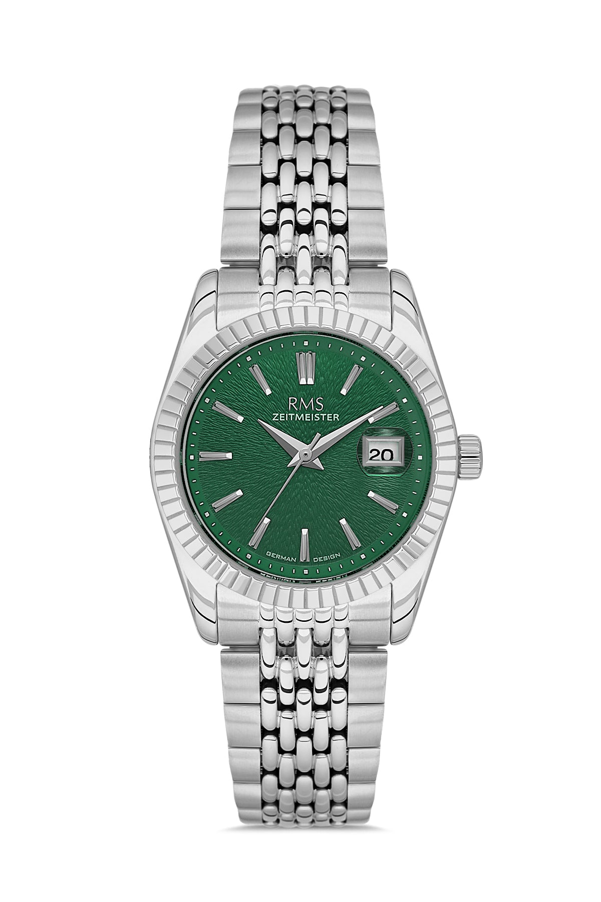 RMS Women's Green Dial Silver Stainless Steel Watch - RMS.1.AG2126.19