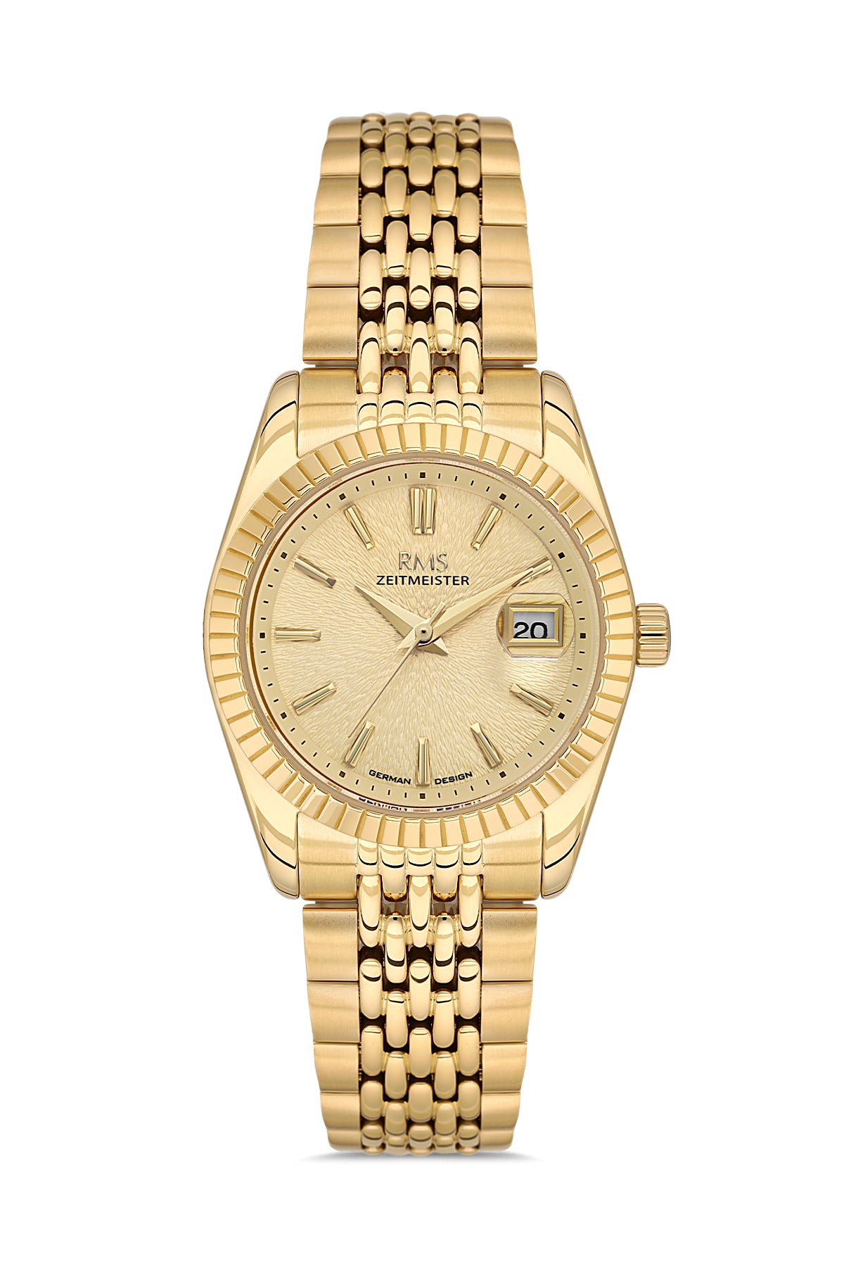 RMS Women's Gold Dial Gold Stainless Steel Watch - RMS.1.AG2126.25