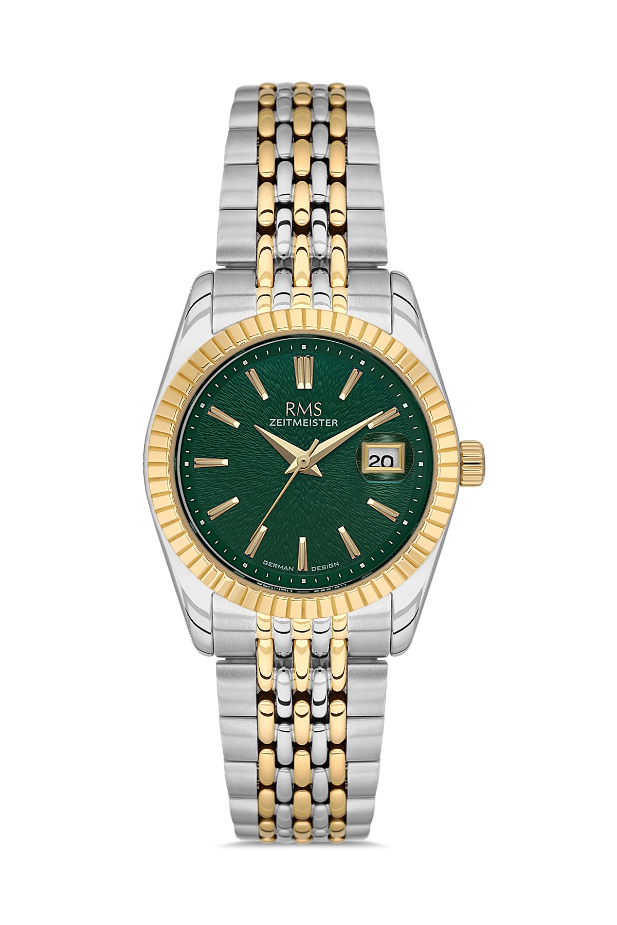 RMS Women's Green Dial Gold & Silver Stainless Steel Watch - RMS.1.AG2126.49
