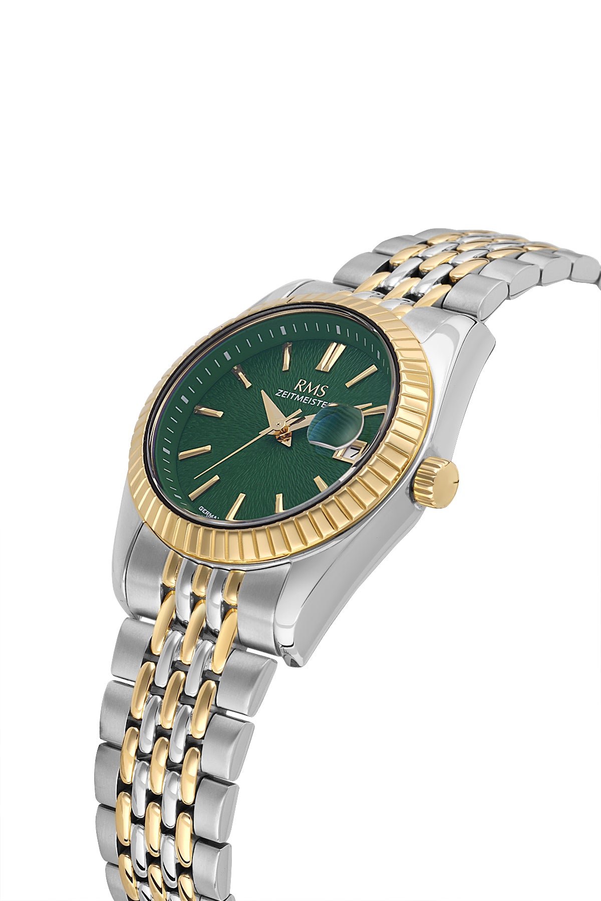 RMS Women's Green Dial Gold & Silver Stainless Steel Watch - RMS.1.AG2126.49
