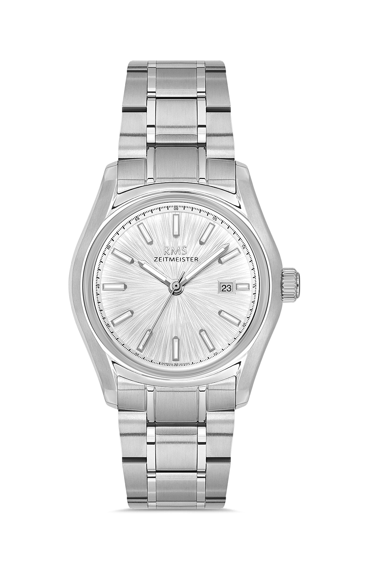 RMS Men's Silver Dial Silver Stainless Steel Watch - RMS.1.AG2127.10