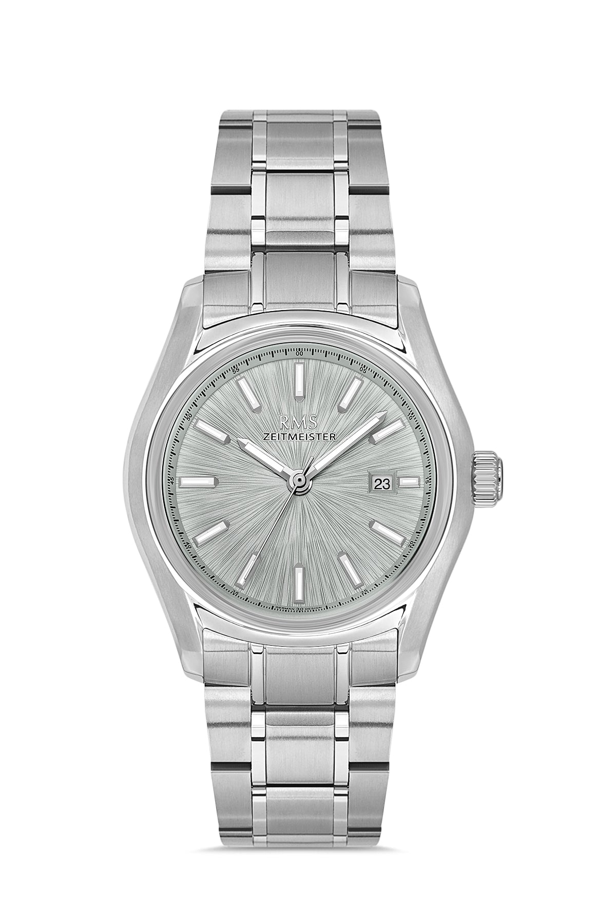 RMS Men's Gray Dial Silver Stainless Steel Watch - RMS.1.AG2127.115