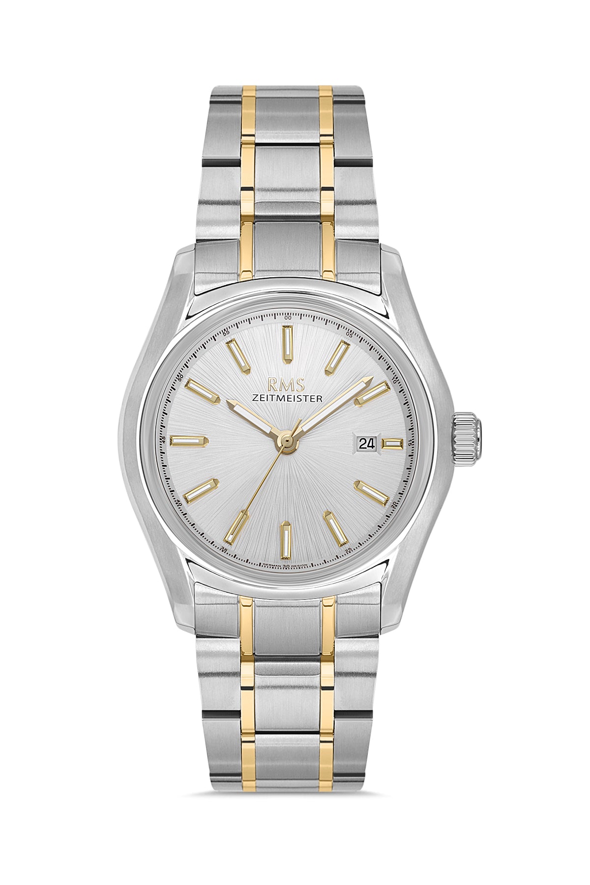 RMS Men's Silver Dial Gold & Silver Stainless Steel Watch - RMS.1.AG2127.40