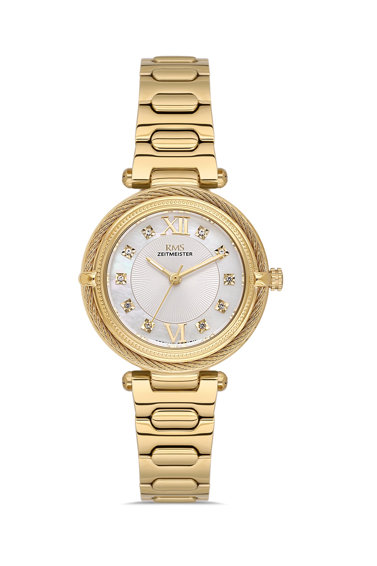 RMS Women's Silver Dial Gold Stainless Steel Watch - RMS.1.AG2135.20