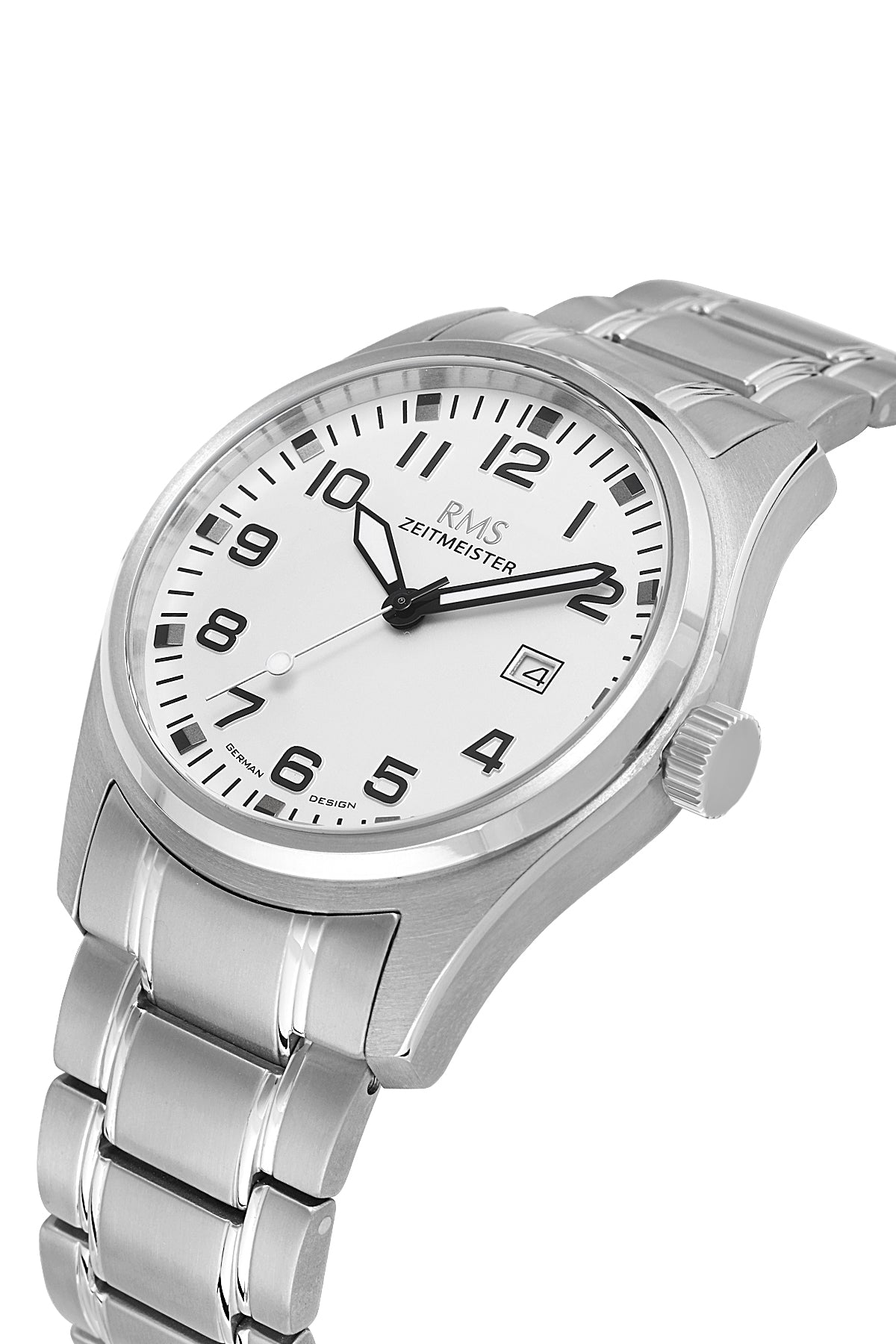 RMS Men's Silver Dial Titanium Calendar Stainless Steel Watch - RMS.1.AG2141.10 - 3