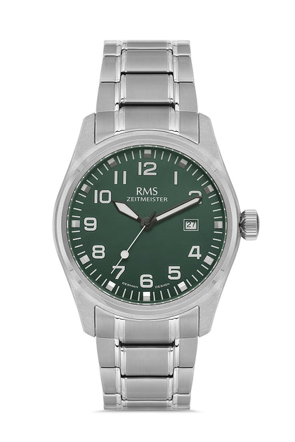 RMS Zeitmeister Green Dial Titanium Men's Watch - Titanium Bracelet - RMS.1.AG2141.19
