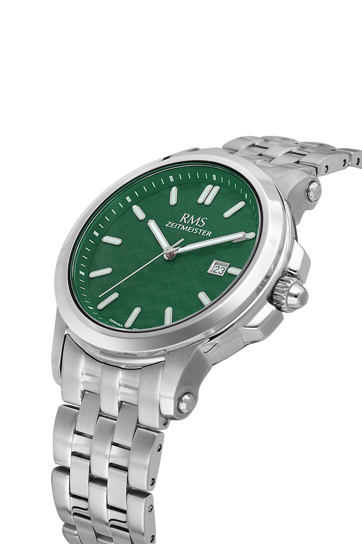 RMS Men's Green Dial Silver Stainless Steel Watch - RMS.1.AG2151.19