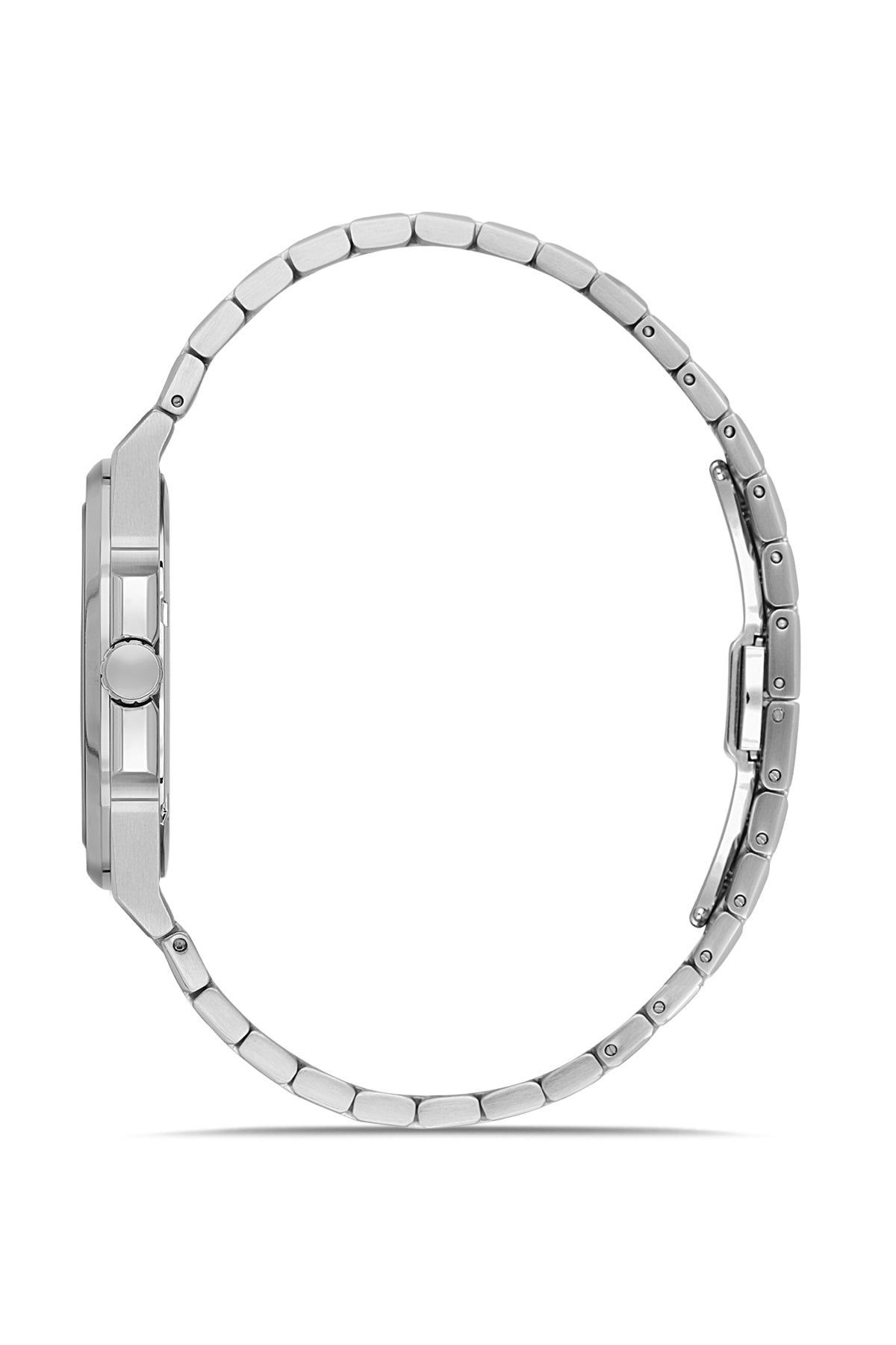 RMS Zeitmeister Black Dial Silver Plated Men's Watch - Stainless Steel Bracelet - RMS.1.AG2156.12