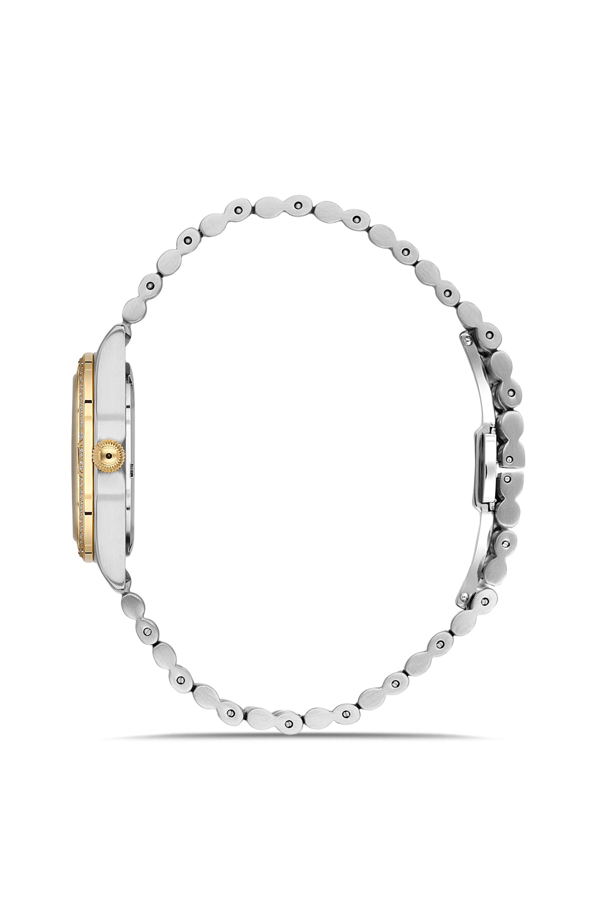 RMS Zeitmeister Silver Dial Gold & Silver Plated Women's Watch - Stainless Steel Bracelet - RMS.1.AG2162.40