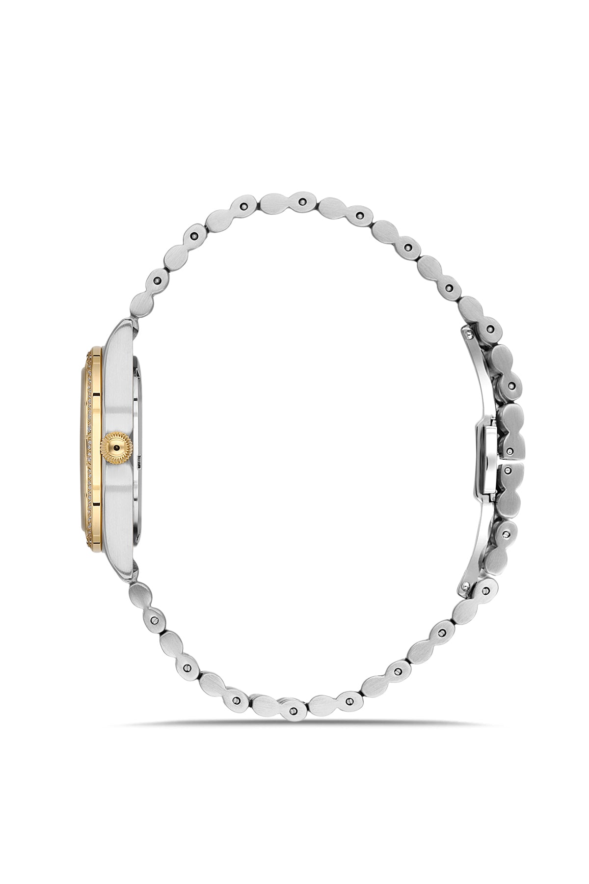 RMS Zeitmeister Gold Dial Gold & Silver Plated Women's Watch - Stainless Steel Bracelet - RMS.1.AG2162.45
