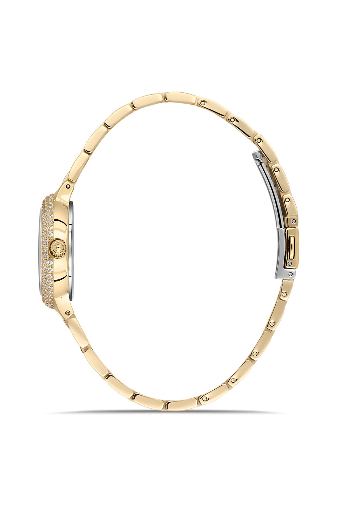 RMS Women's Silver Dial Gold Stone Detailed Stainless Steel Watch - RMS.1.AG2165.20