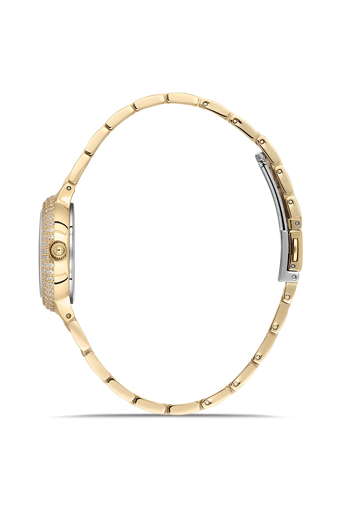 RMS Women's Gold Dial Gold Stone Detailed Stainless Steel Watch - RMS.1.AG2165.25