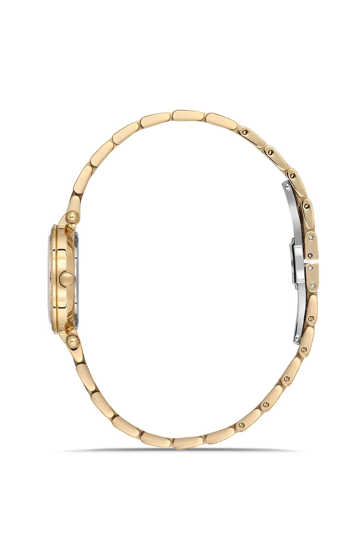 RMS Women's Gold Dial Gold Stone Detailed Stainless Steel Watch - RMS.1.AG2166.25
