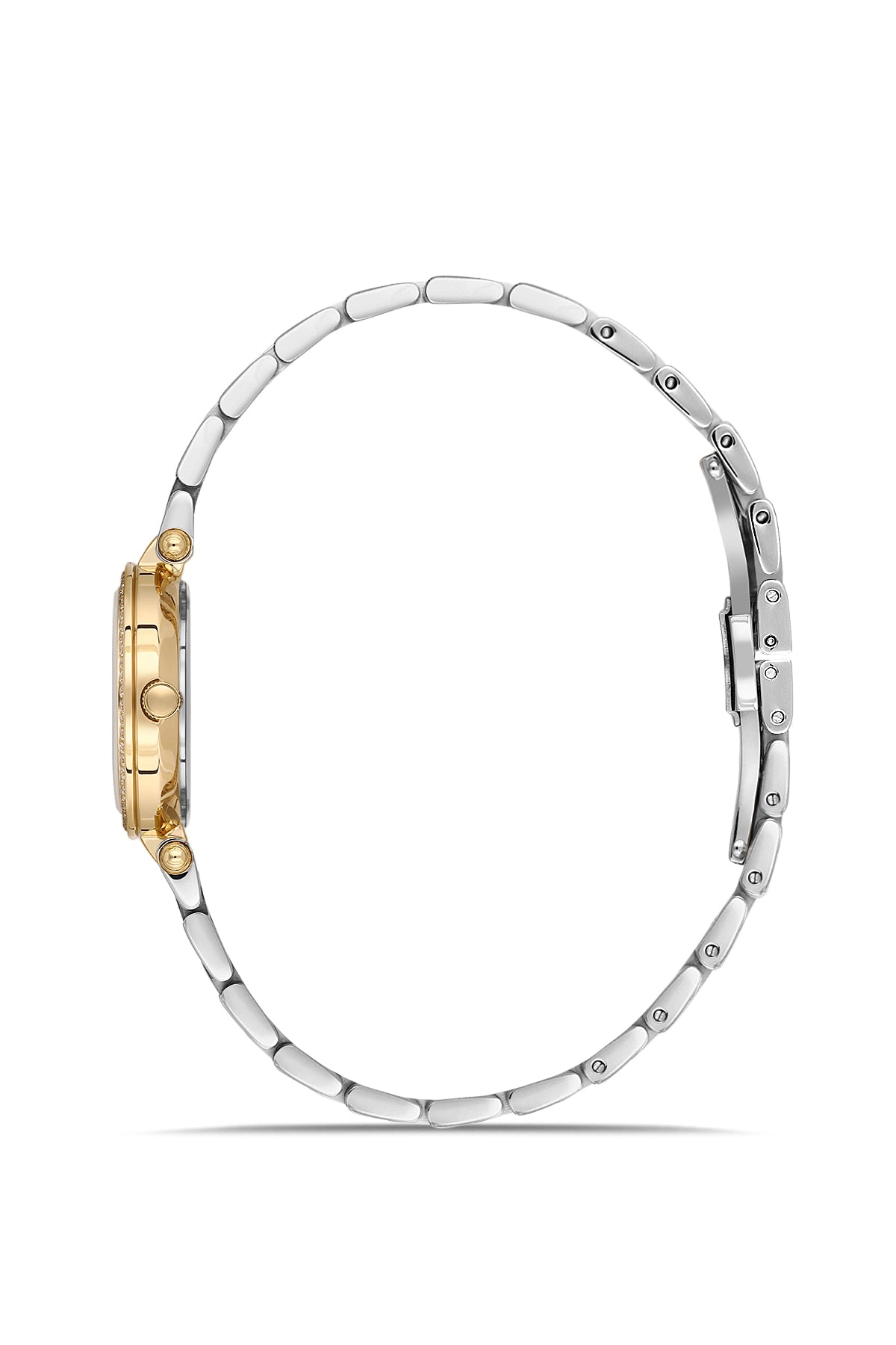 RMS Women's Green Dial Gold & Silver Stone Detailed Stainless Steel Watch - RMS.1.AG2166.49