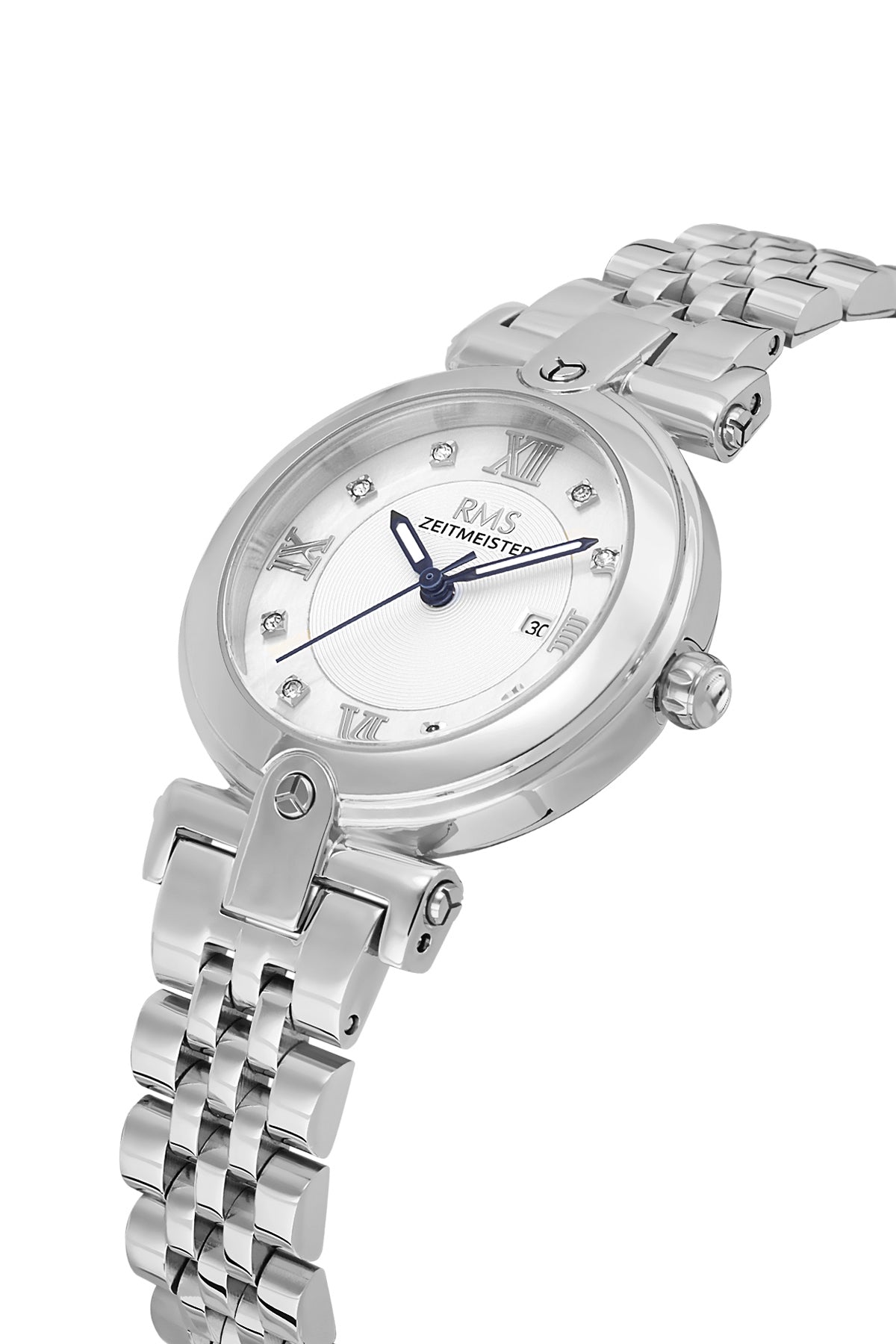 RMS Men's Black Dial Silver Stainless Steel Watch - RMS.1.AG2183.10