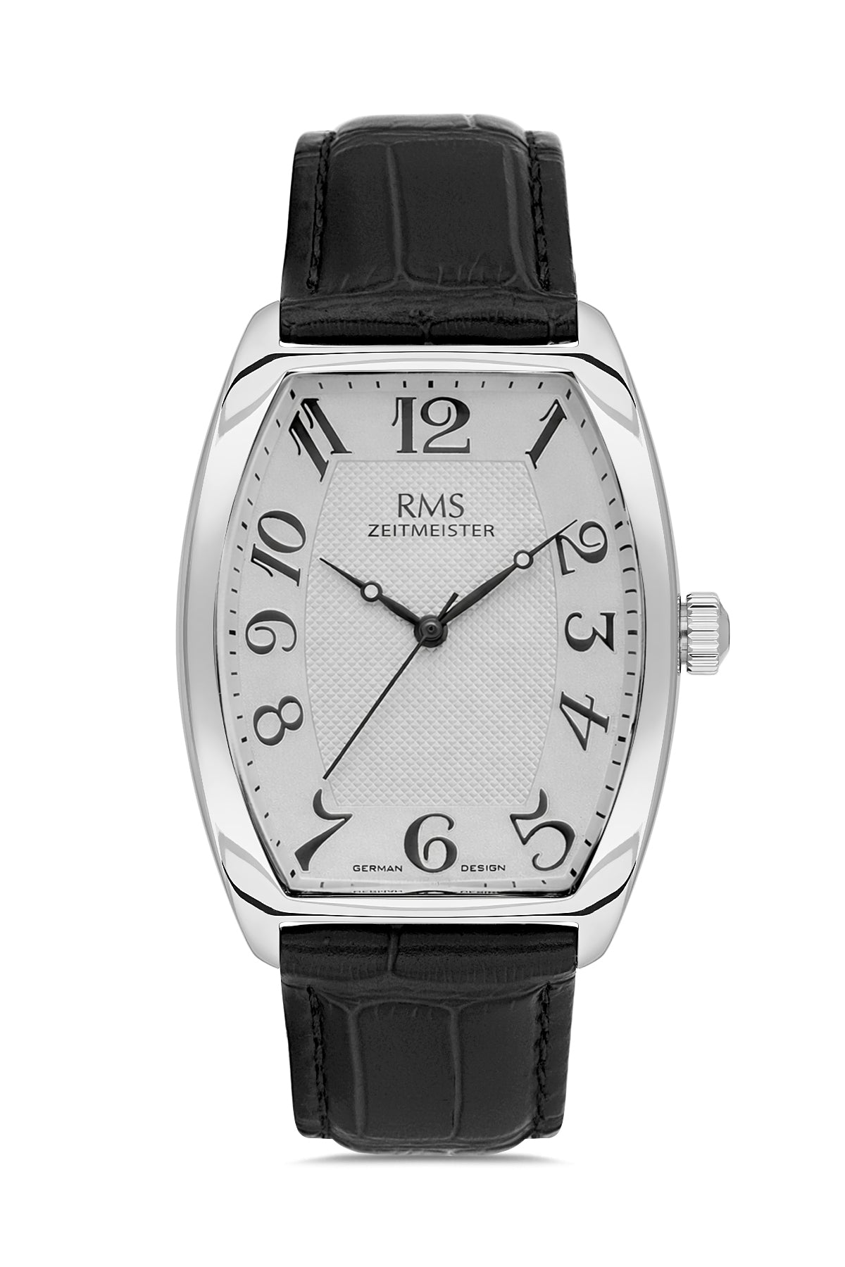 RMS Men's Gray Dial Silver Leather Watch - RMS.1.AG1533.915