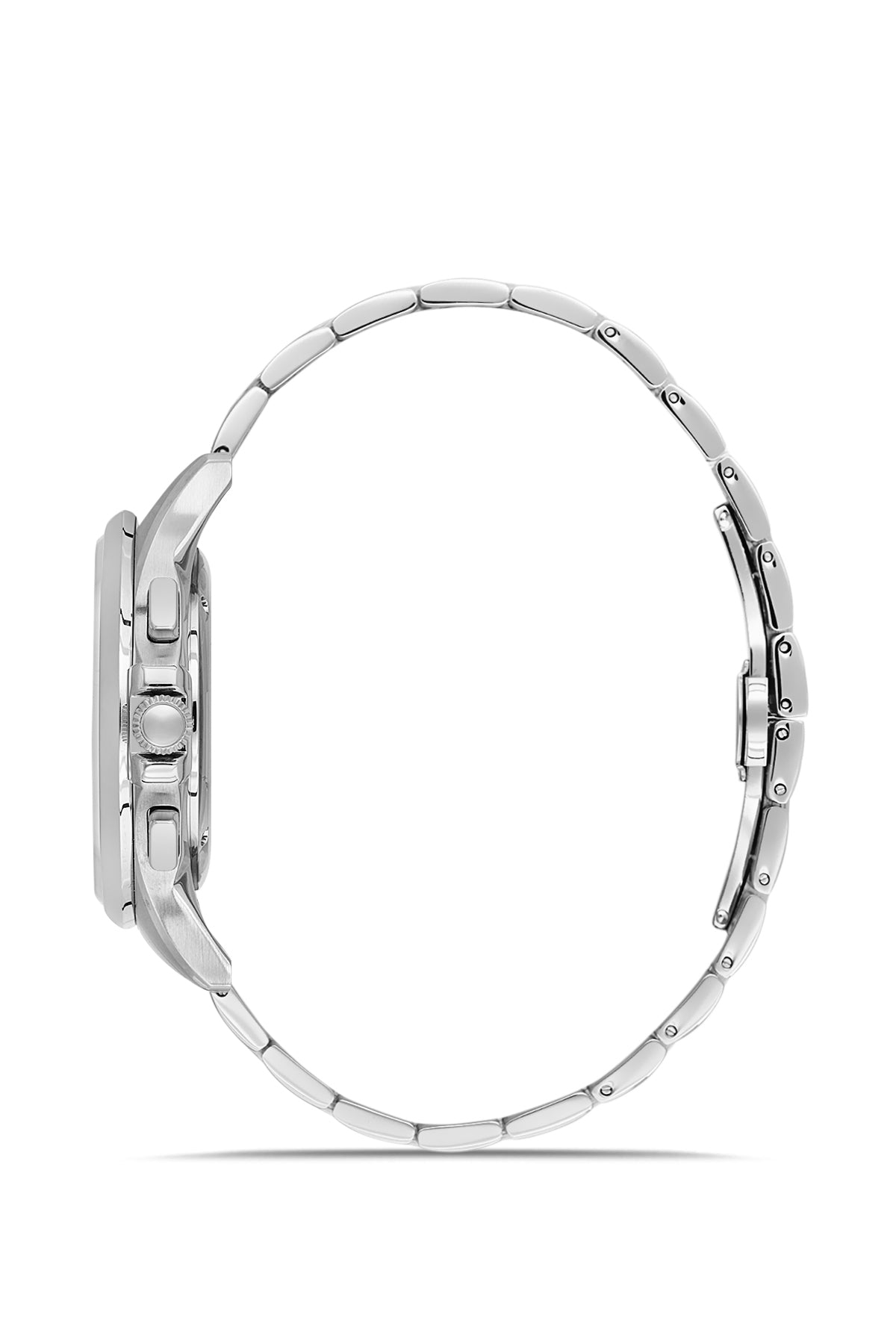 RMS Zeitmeister RMS.1.AG2074.01 men's watch with silver dial, silver case and stainless steel bracelet – side view