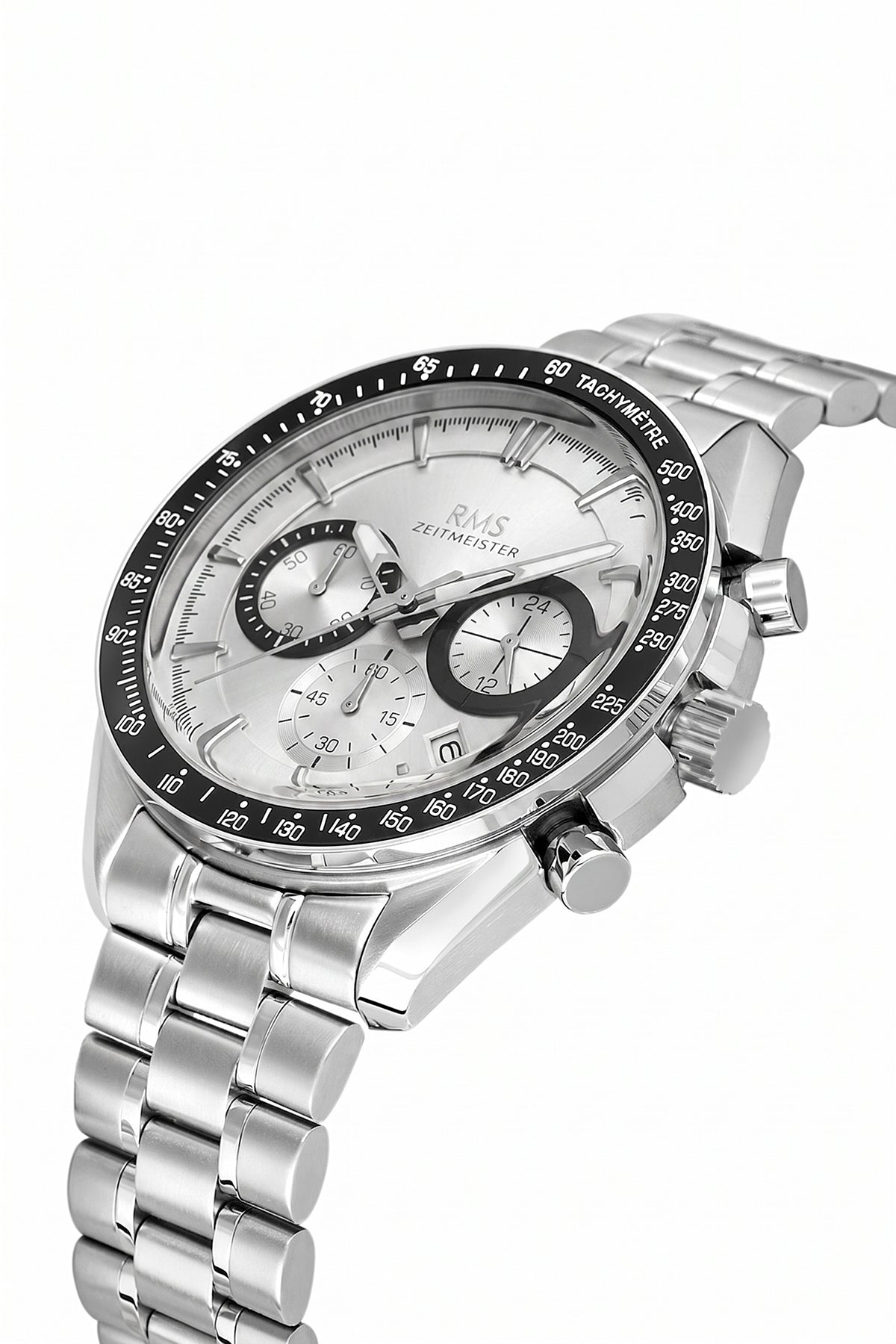 RMS Men's Silver Dial Silver Chronograph Stainless Steel Watch - RMS.1.AG2142.10 - 3