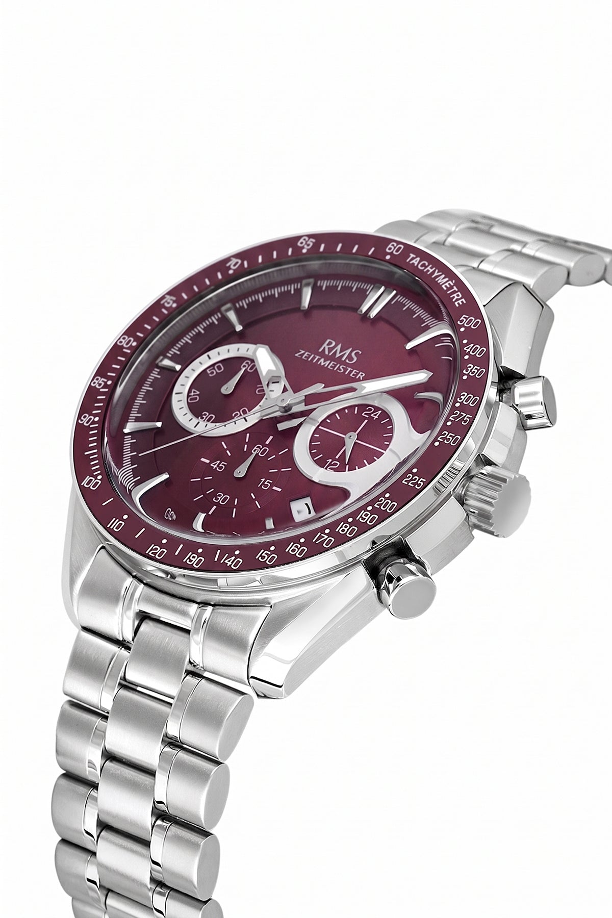RMS Men's Brown Dial Silver Chronograph Stainless Steel Watch - RMS.1.AG2142.17