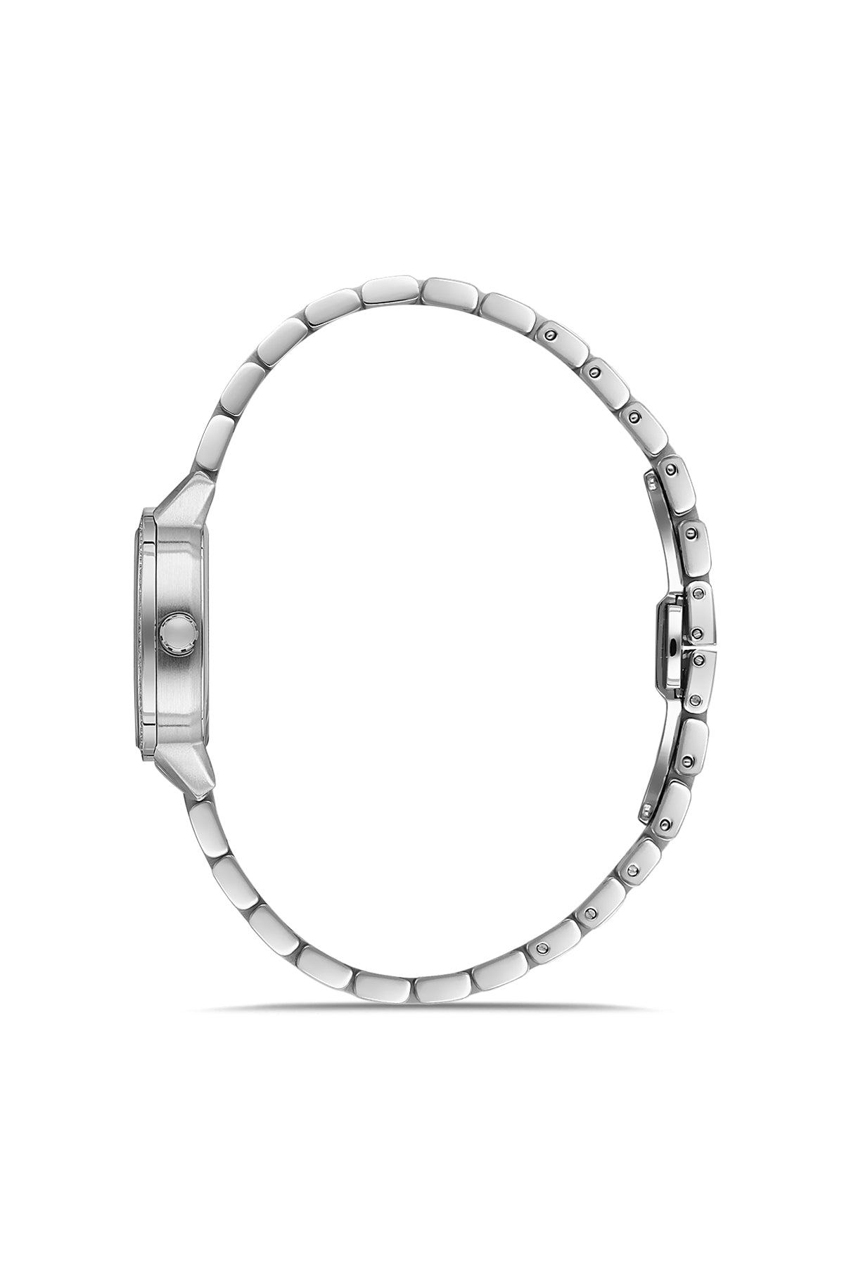 RMS Zeitmeister Black Dial Silver Plated Women's Watch - Stainless Steel Bracelet - RMS.1.AG2232.12