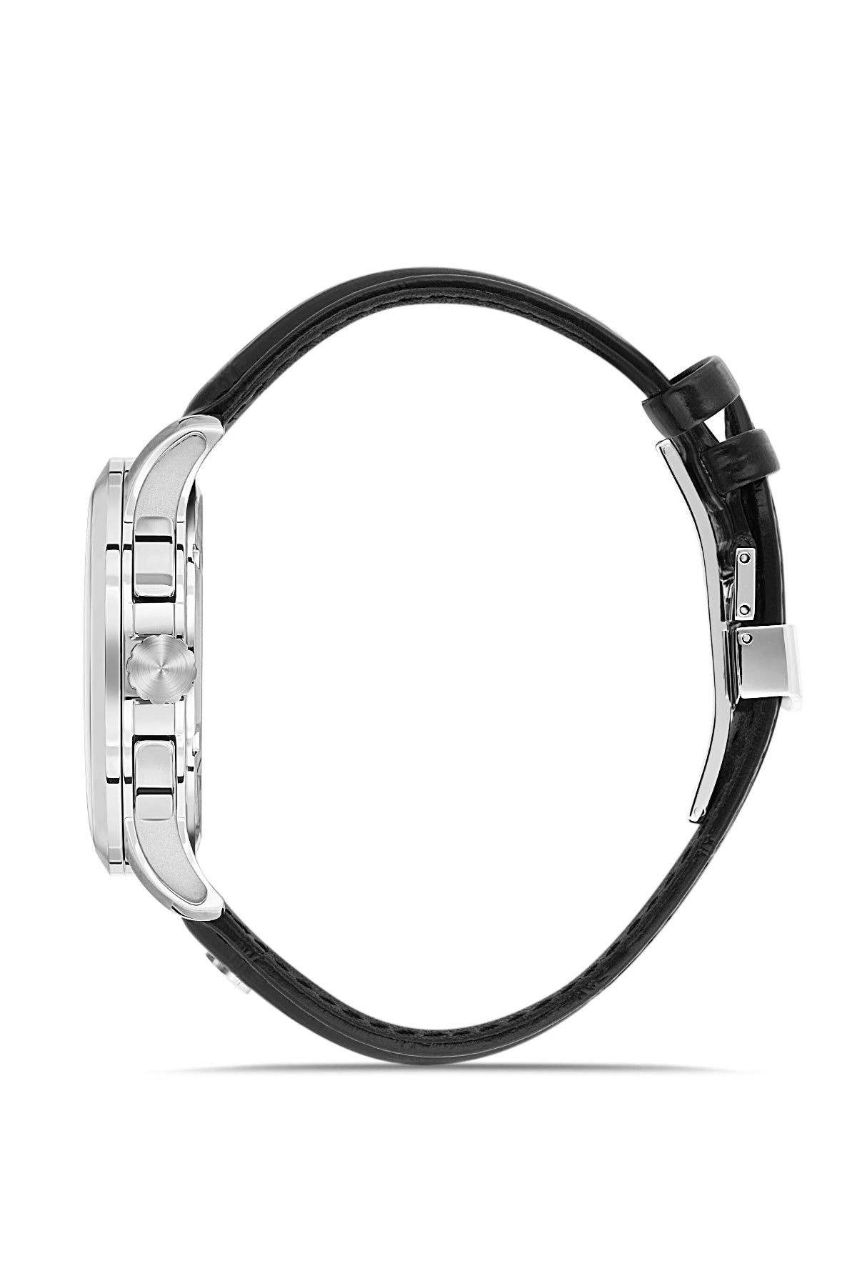 RMS Black Dial Silver Coated Men's Watch - RMS.1.AG1259.92
