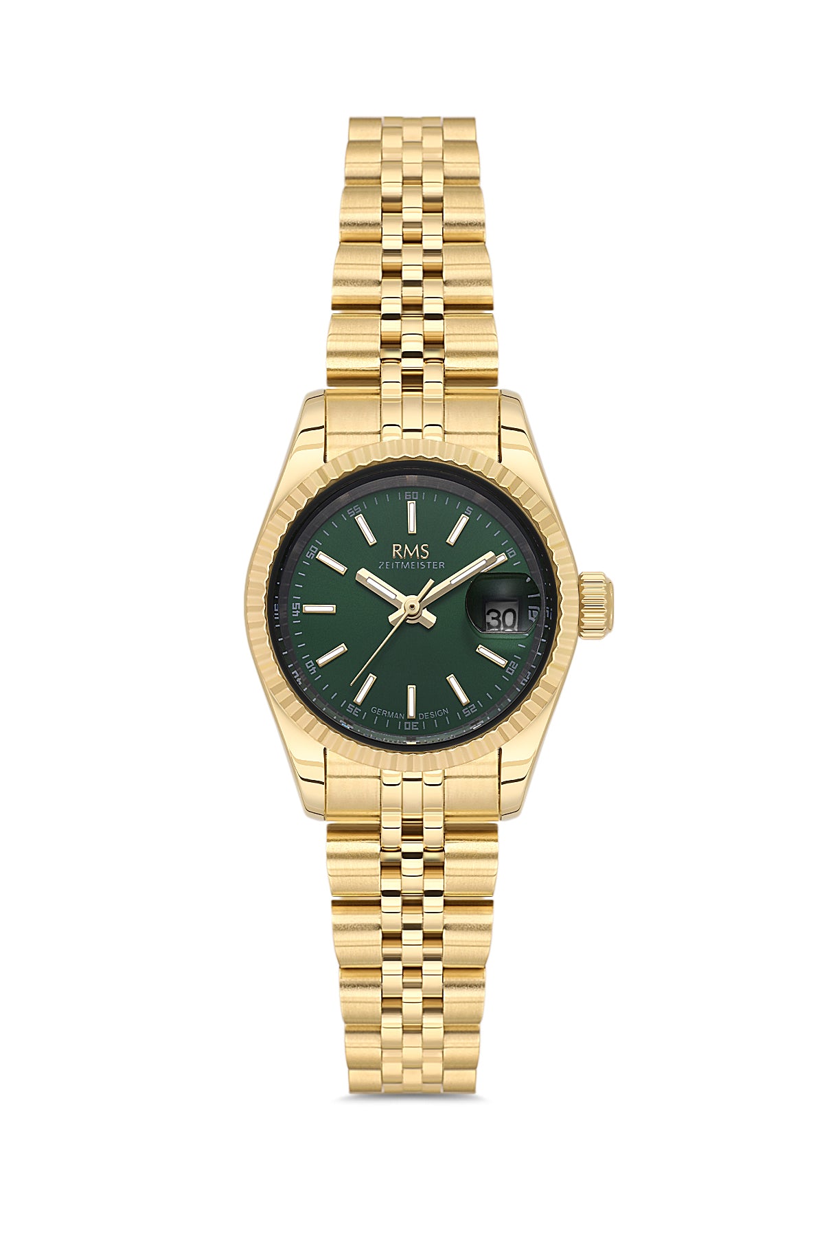RMS Women's Green Dial Yellow Stainless Steel Watch - RMS.1.AG2145.29