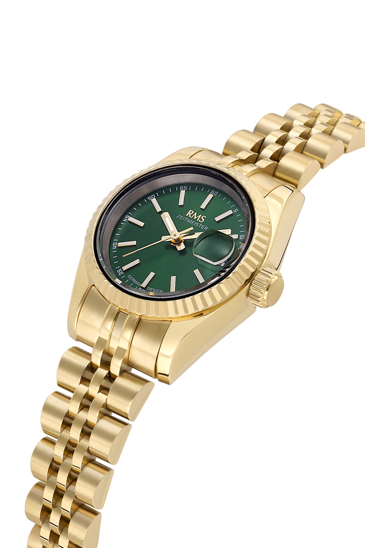 RMS Women's Green Dial Yellow Stainless Steel Watch - RMS.1.AG2145.29