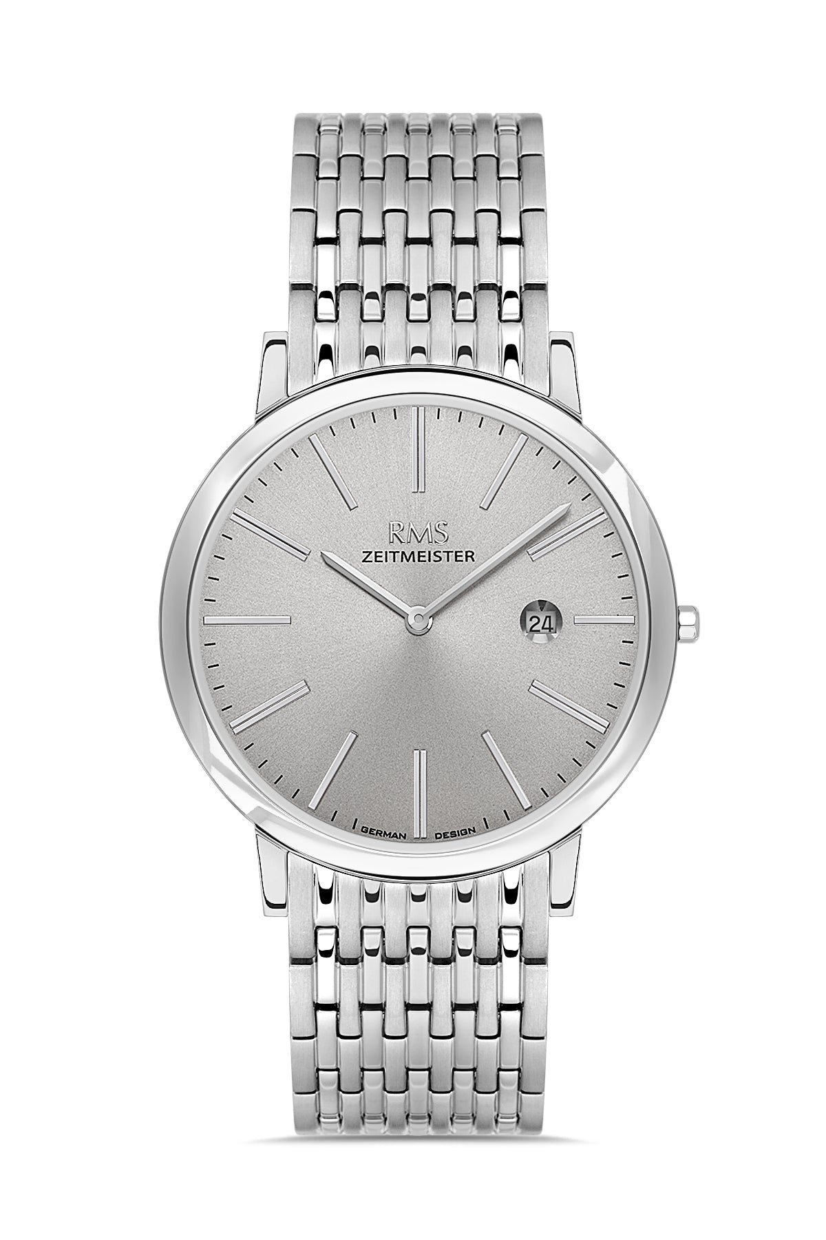 RMS Men's Grey Dial Silver Stainless Steel Watch - RMS.1.AG2208.115