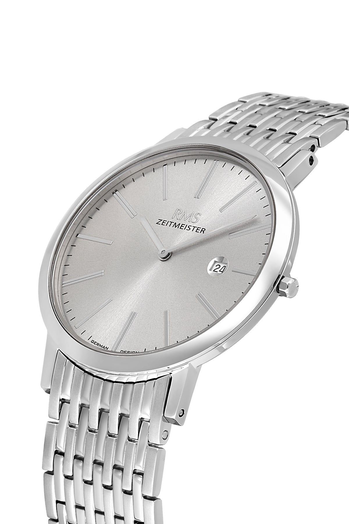 RMS Men's Grey Dial Silver Stainless Steel Watch - RMS.1.AG2208.115