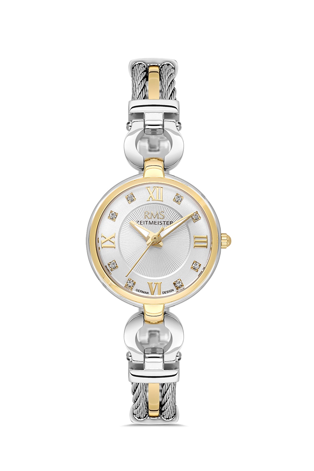 RMS Women's Silver Dial Yellow White Stainless Steel Watch - RMS.1.AG2234.40