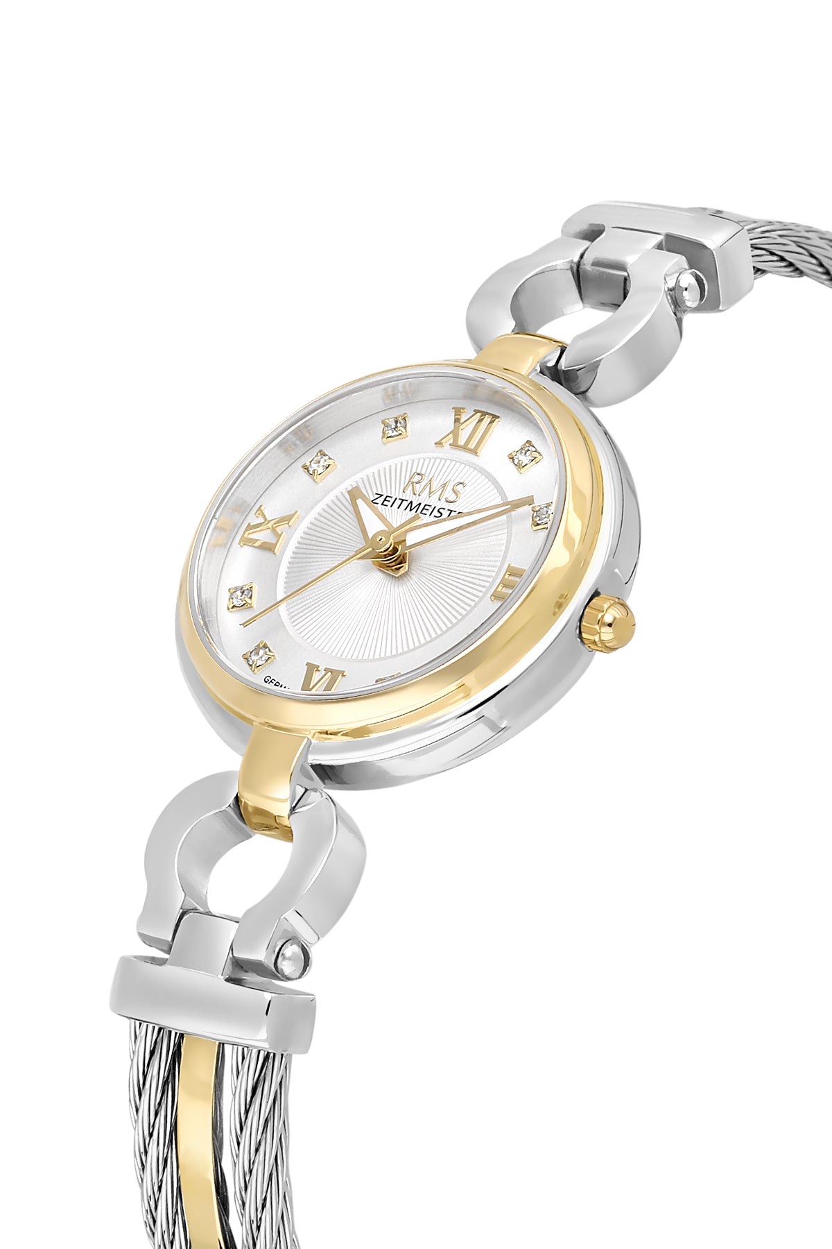 RMS Women's Silver Dial Yellow White Stainless Steel Watch - RMS.1.AG2234.40