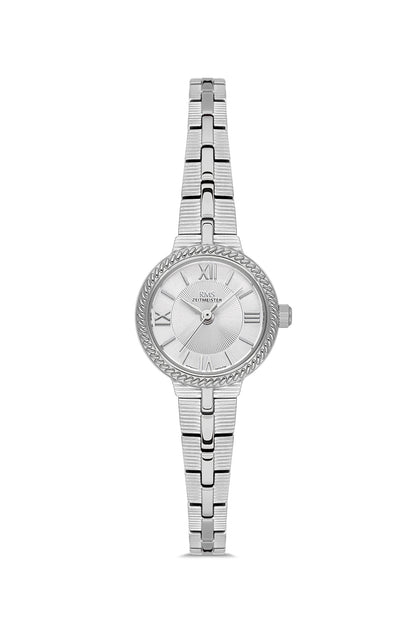 RMS Zeitmeister Silver Dial Silver Plated Women's Watch - Stainless Steel Bracelet - RMS.1.AG2239.10