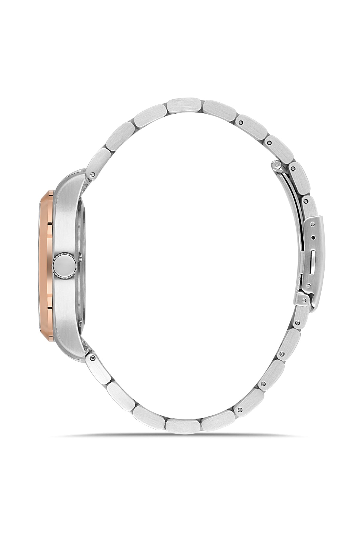 RMS Zeitmeister Silver Dial Two-Tone Rose Plated Men's Watch - Stainless Steel Bracelet - RMS.1.AG2195.515
