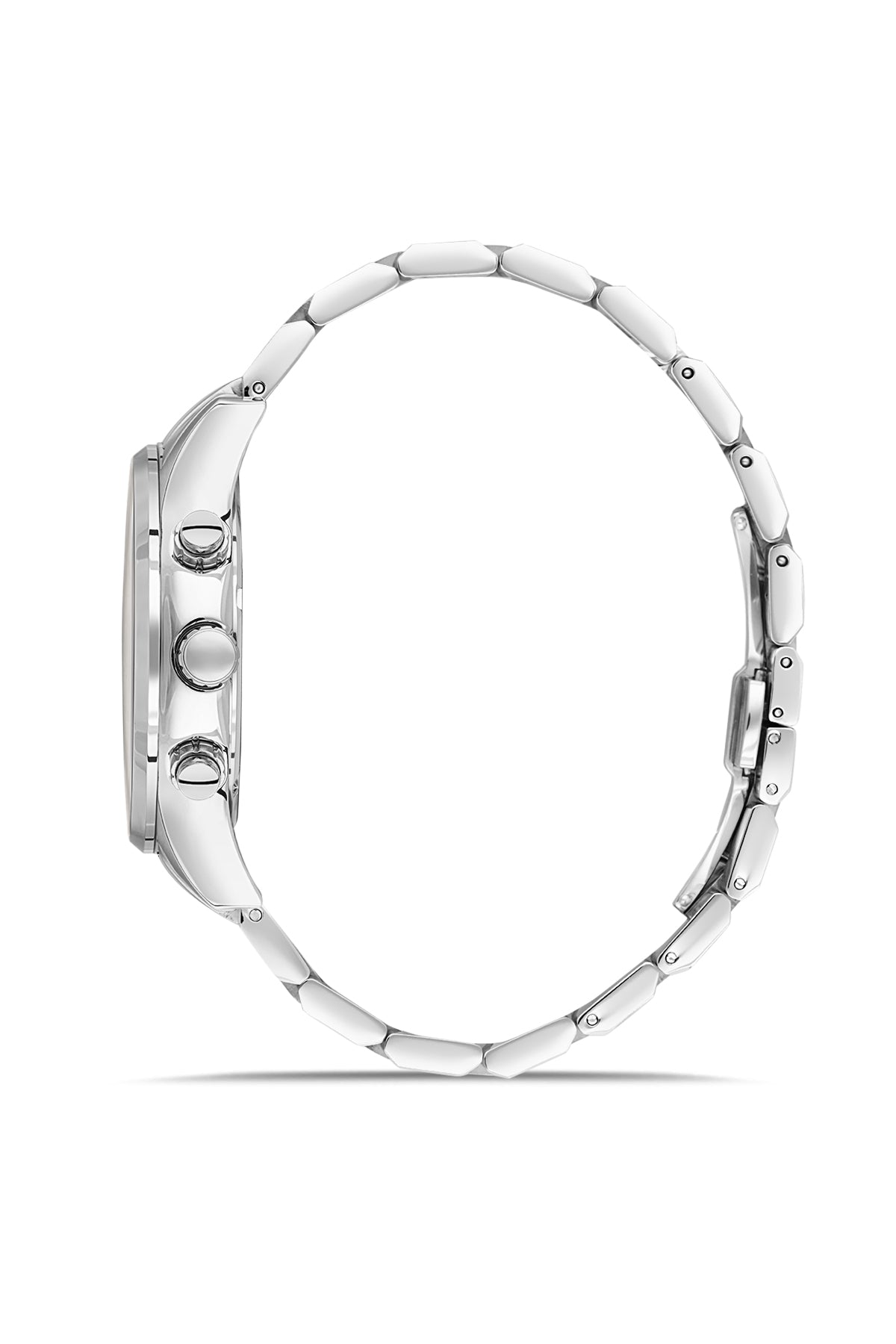 RMS Zeitmeister RMS.1.AG2196.10 men's watch with silver dial, silver case and stainless steel bracelet – side view