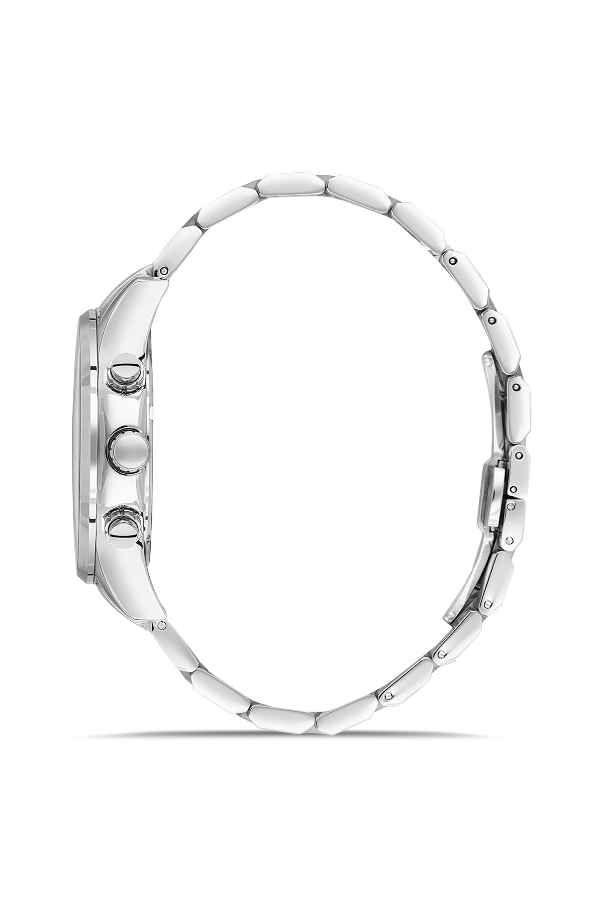RMS Zeitmeister RMS.1.AG2196.19 men's watch with green dial, silver case and stainless steel bracelet – side view